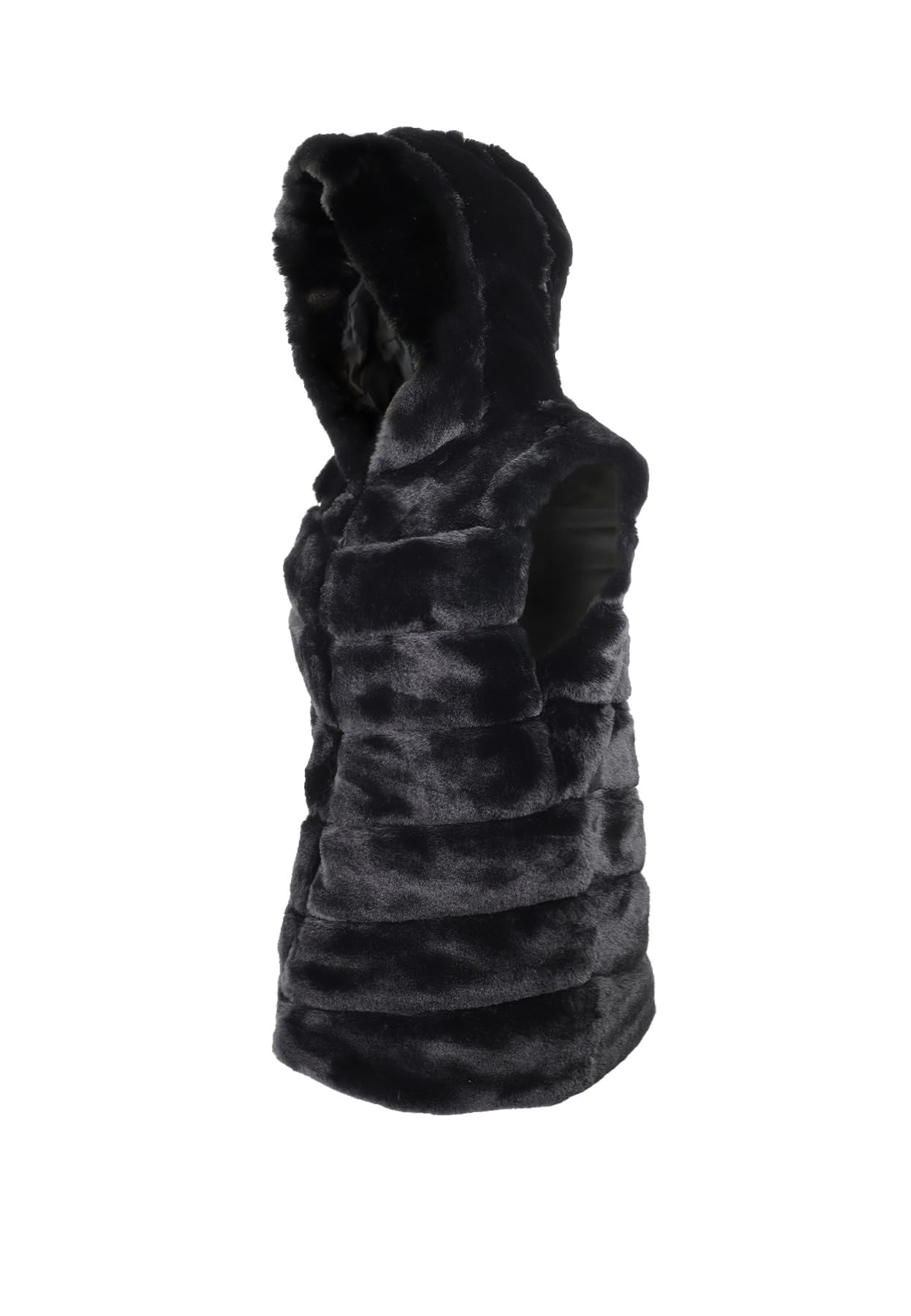 QUEEN HELENA Gilet d'Hiver en Fausse Fourrure pour Femme PLC-02