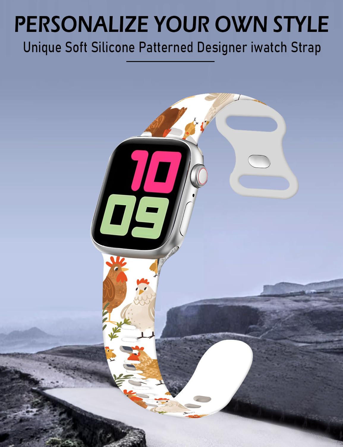 Correa de reloj deportivo compatible con Apple Watch 38mm, 40 mm, 41 mm para hombre y mujer, correa de repuesto ajustable de silicona suave para iWatch Series 7 6, 5, 4, 3, 2, 1 SE 2