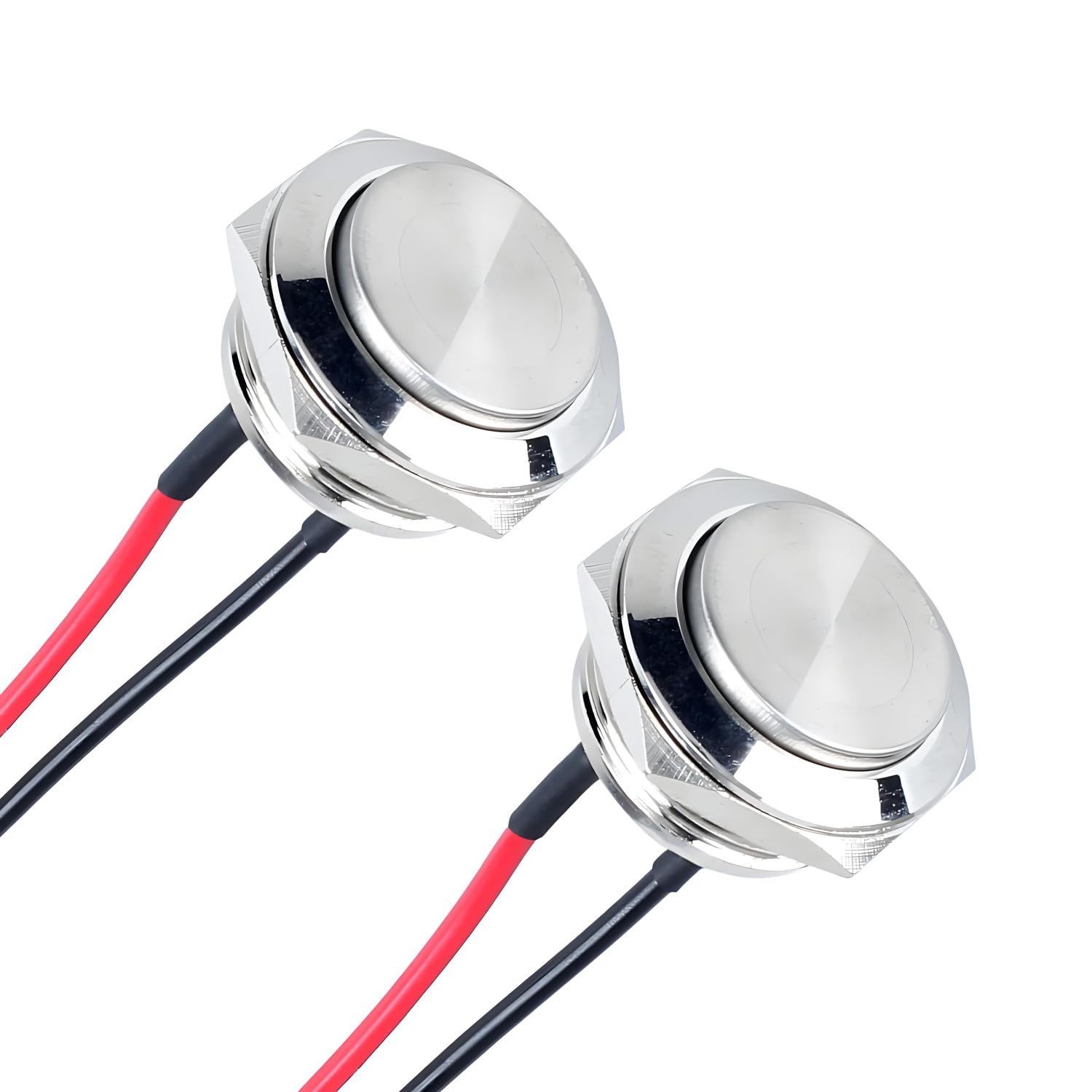 Photo 1 of (2-Pack) 22mm Short-Body Anti-Vandal Momentary Switch - 7/8" Mount, IP66 IK09, 1NO (12-36V Applications) High Head