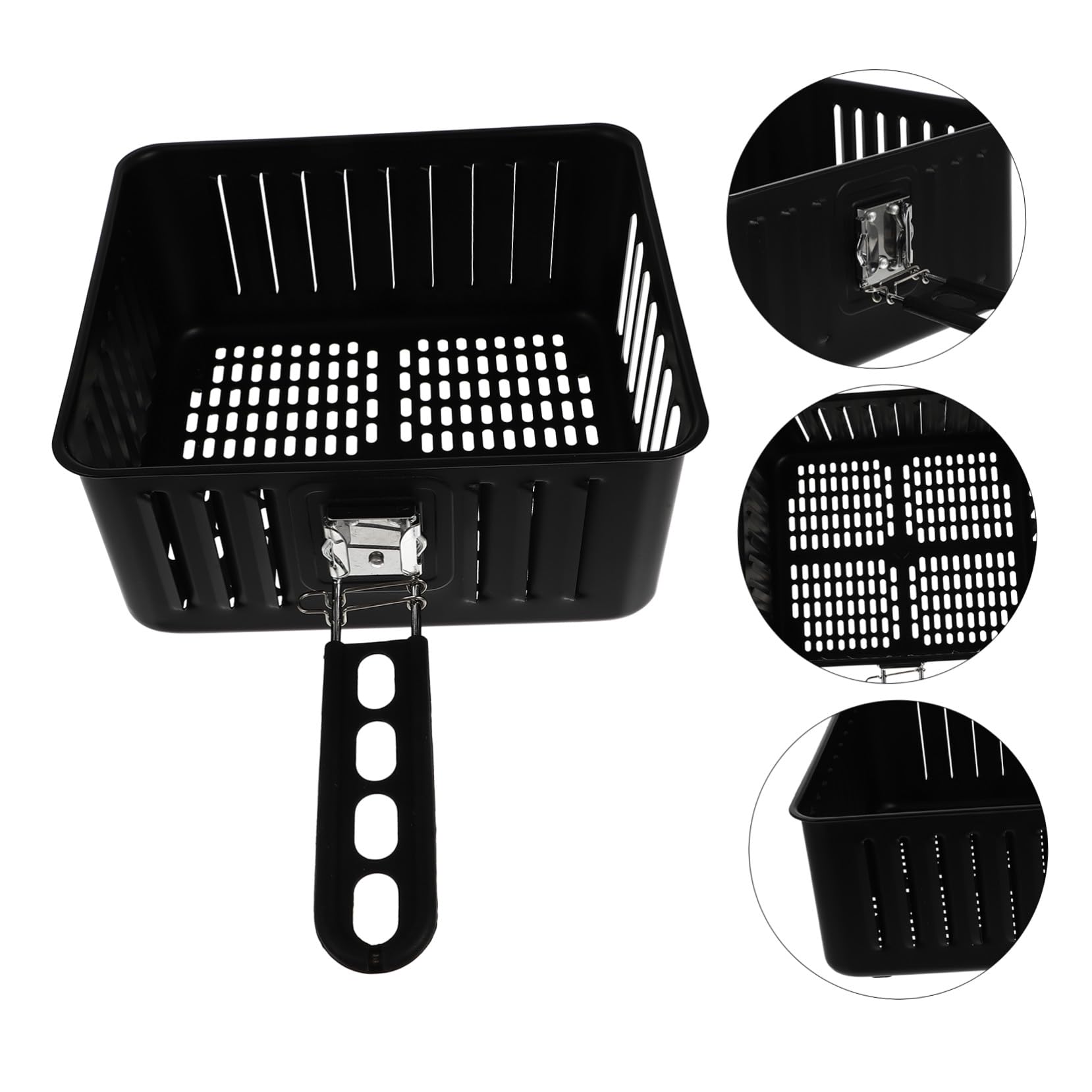 Cestino ergonomico per friggitrice ad aria, vassoio antiaderente per snack croccanti, patatine fritte e pollo fritto, perfetto per friggere e accessori da cucina