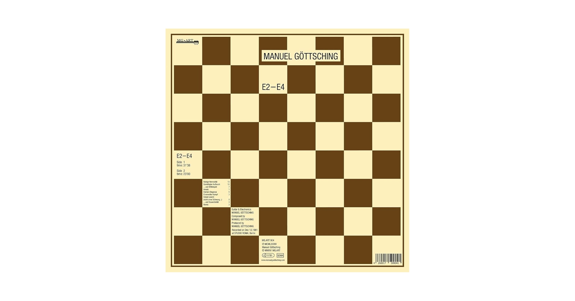 MANUEL GÖTTSCHING E2-E4 12インチレコード Amazon.com: E2-E4: CDs & Vinyl