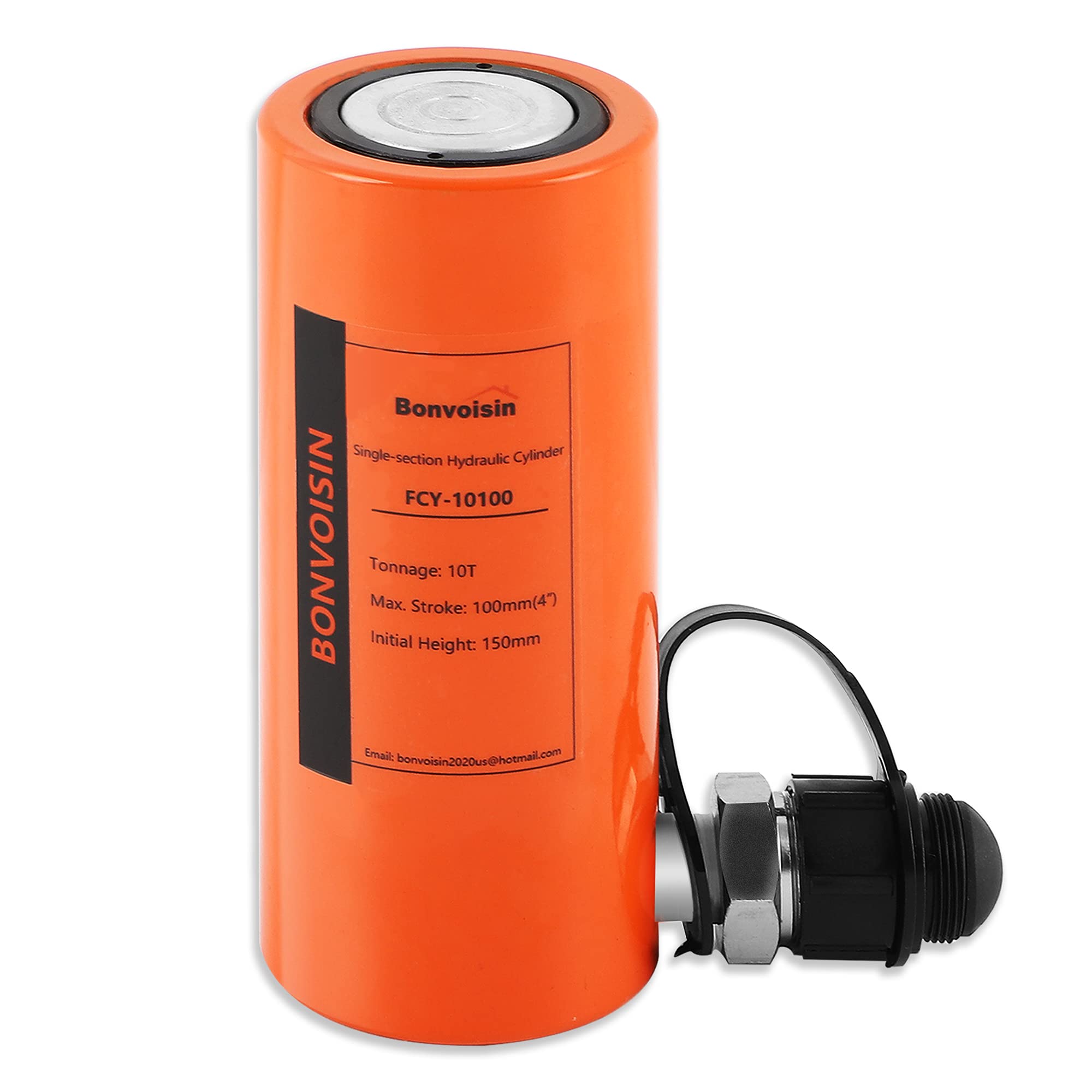 Bonvoisin 10T Hydraulic Cylinder Jack Porta Power Ram 4" Long Stroke Lifting Cylinders Single-Acting for Machinery Shipbuilding