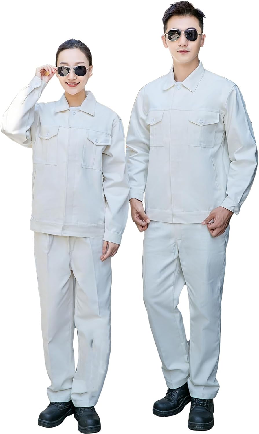Men's Workshop Workwear Suit - Jacket and Pants Set for Spring Autumn Construction Sites