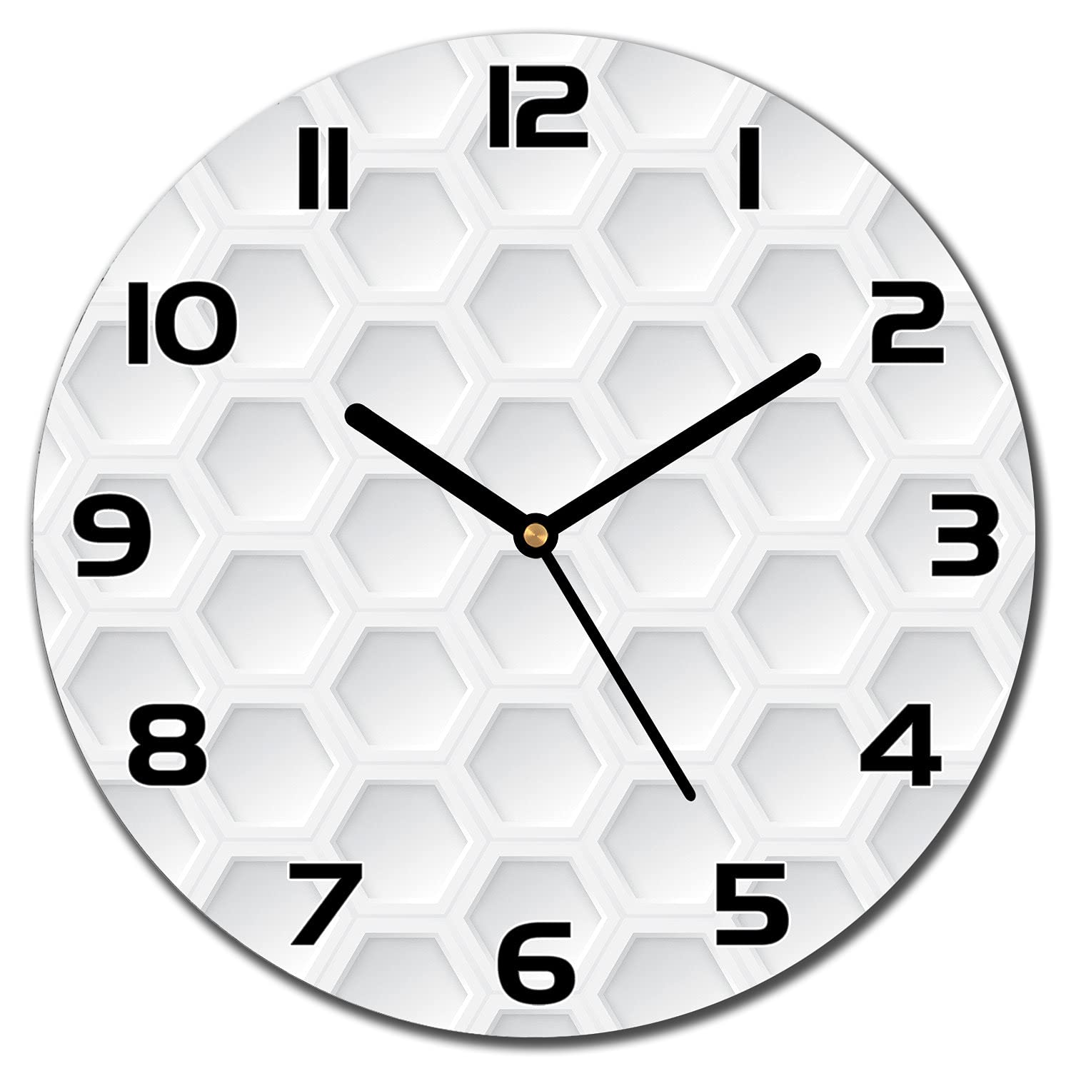 Horloge en verre Coloray 3D Hexagone en verre de sécurité durable