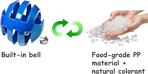 Miniatura 3 de Paquete de 6 pelotas de juguete para gatos activos y gatitos, murciélago juguetón (1.5 pulgadas, juego básico de juguetes para gatos)