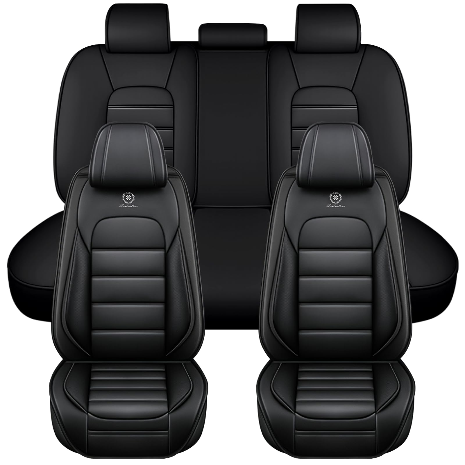 for RAM 1500 2500 3500 Seat Covers Full Set 2010 2025 Faux Leather Waterproof Truck Seat Protector for