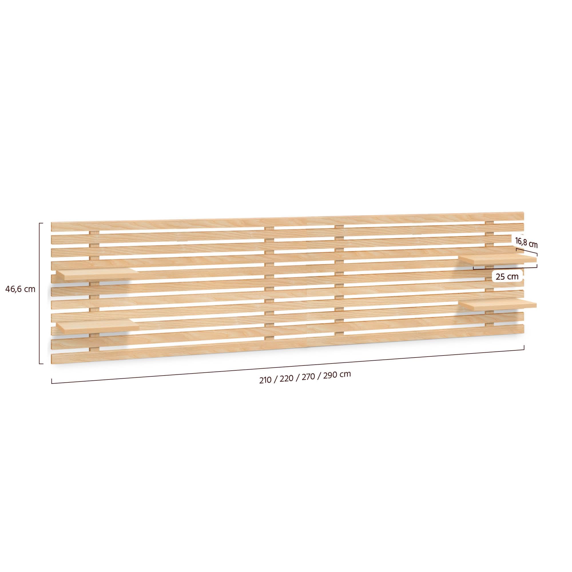 DHOME Tête De Lit Avec Étagères En Bois Recyclé DM Avec Pieds