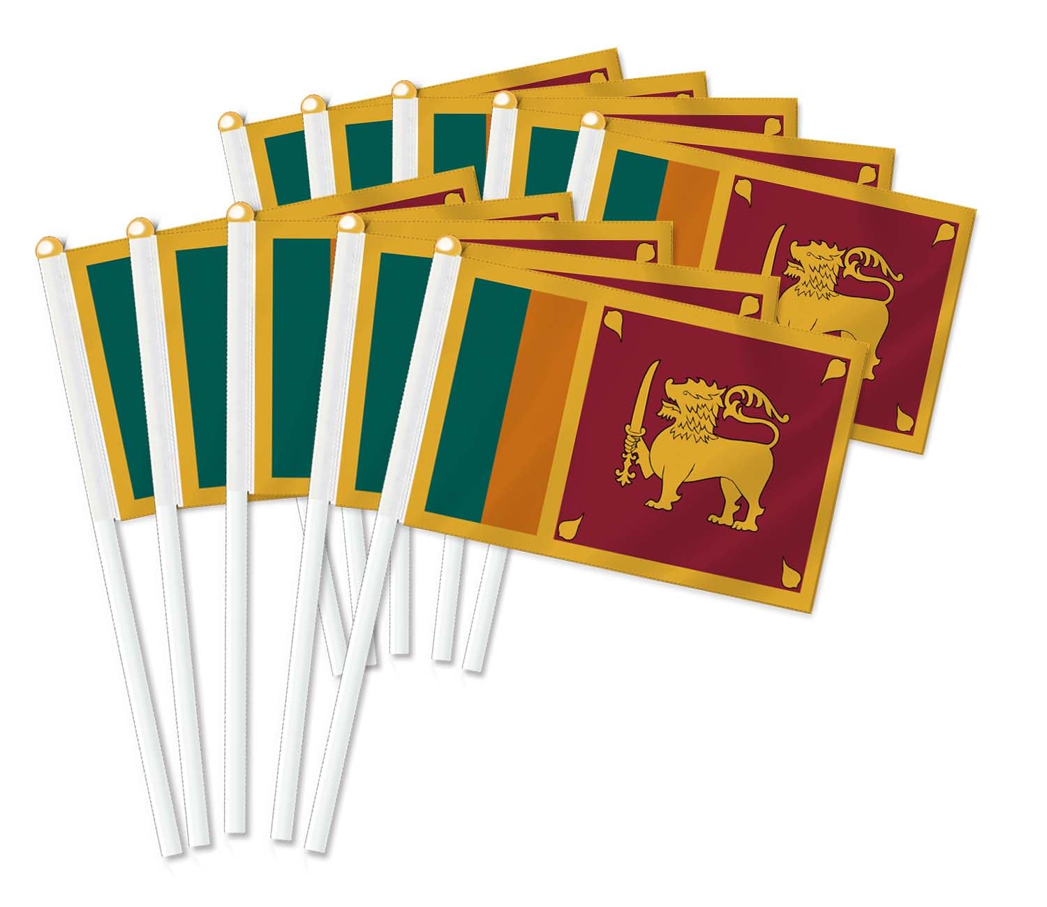 Pack of 25 Sri Lanka Handheld Flag, Sri Lankaner Decor Hand Held Flag, Decoration Banner Hand Sri Lanka — image 1
