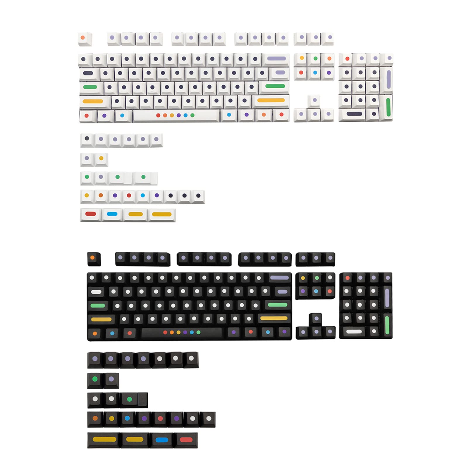 128-Key Colore Rotondo Keycaps con Altezza Originale Fabbrica Cherry-Profile Keycap per MX Tastiera Meccanica