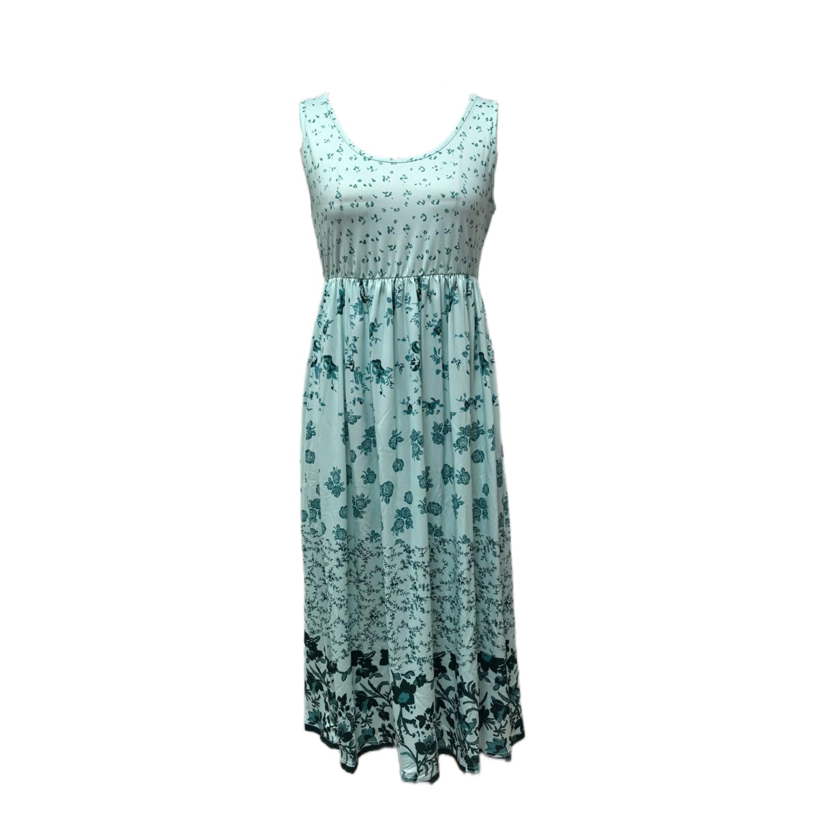 Vestito Donna Estivo Lungo Vestiti Estivi Comodo Casual Stampa Floreale Copricostume Mare Girocollo Senza Maniche Abito Elegante Boho Abiti Taglie Forti Chic Prendisole Vacanza da Spiaggia