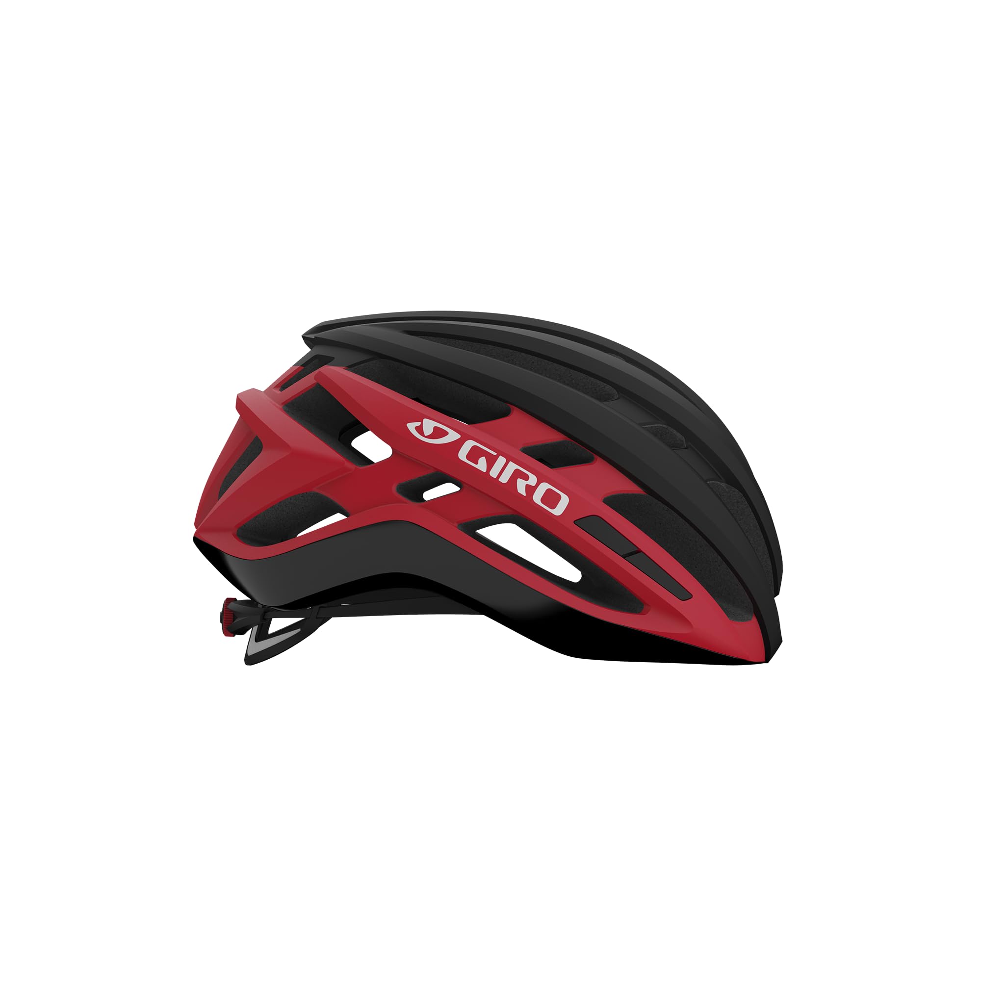 Giro Agilis Rennradhelm – MIPS – In-Mold – EPS-Schale – verstellbare Passform – Gute Belüftung – für alle Straßen – Matte Black/Red, Größe: S