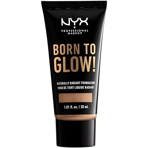 NYX PROFESSIONAL MAKEUP Born To Glow Naturally Radiant Foundation, Medium Coverage - Tan