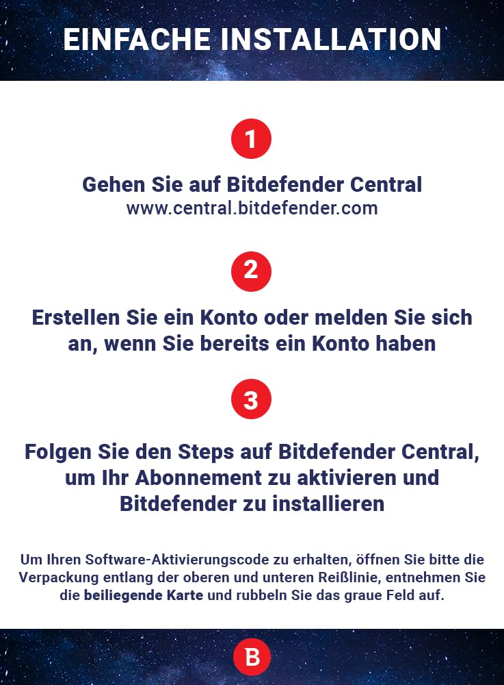 Bitdefender Internet Security 2022 - 3 Geräte | 2 Jahre Abonnement | PC Aktivierungscode per Post