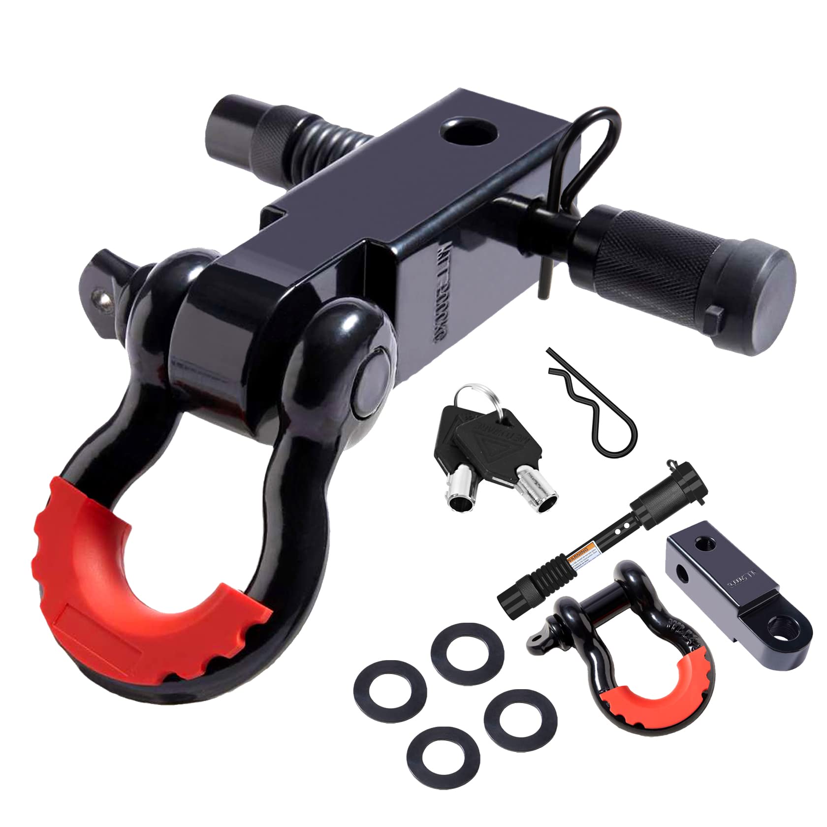 Buy METOWARE Shackle Hitch Receiver 2" with 3/4" D Ring Shackle and 5/8