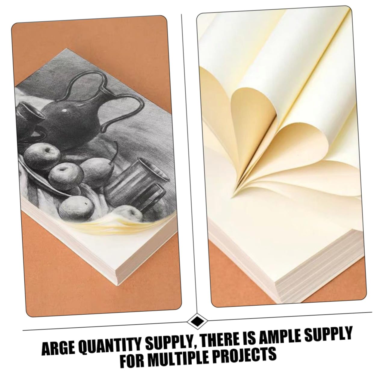 Papier Aquarelle A4 Épais Blanc, Lot de 100 Feuilles pour Peinture
