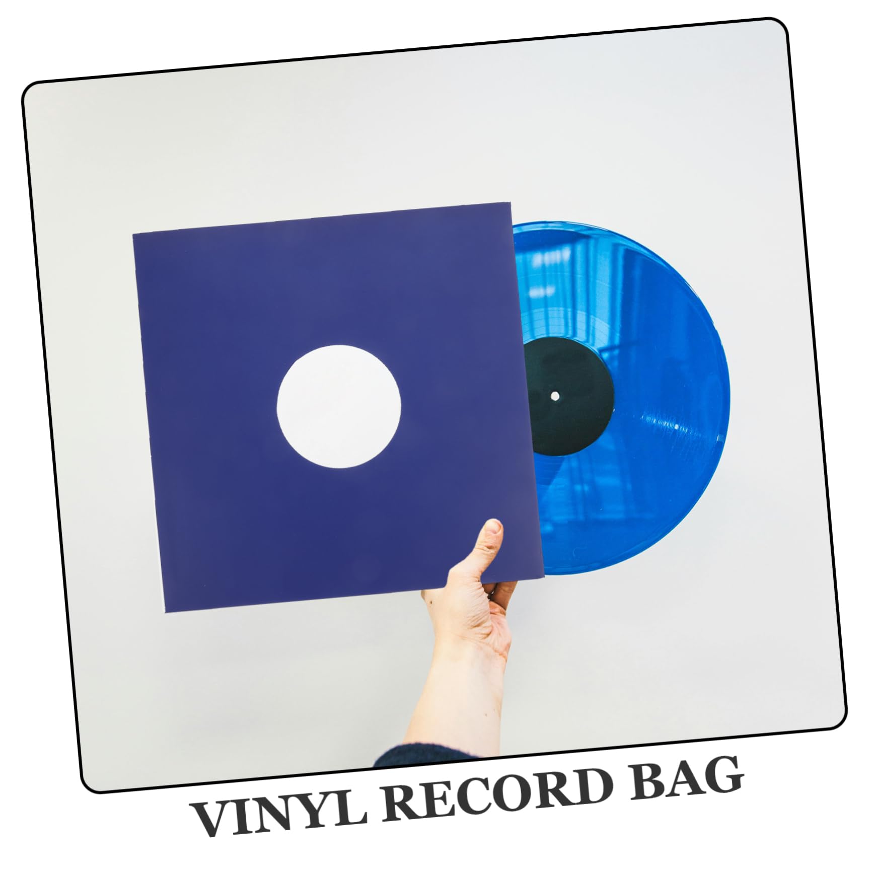 Levemolo Custodia Giacca per Vinile in Carta Kraft Blu da 12 Pollici, Resistente e Non Facile da Strappare, Set da 10 Pezzi per Proteggere Dischi in Vinile e Mantenere Puliti i Tuoi Dischi