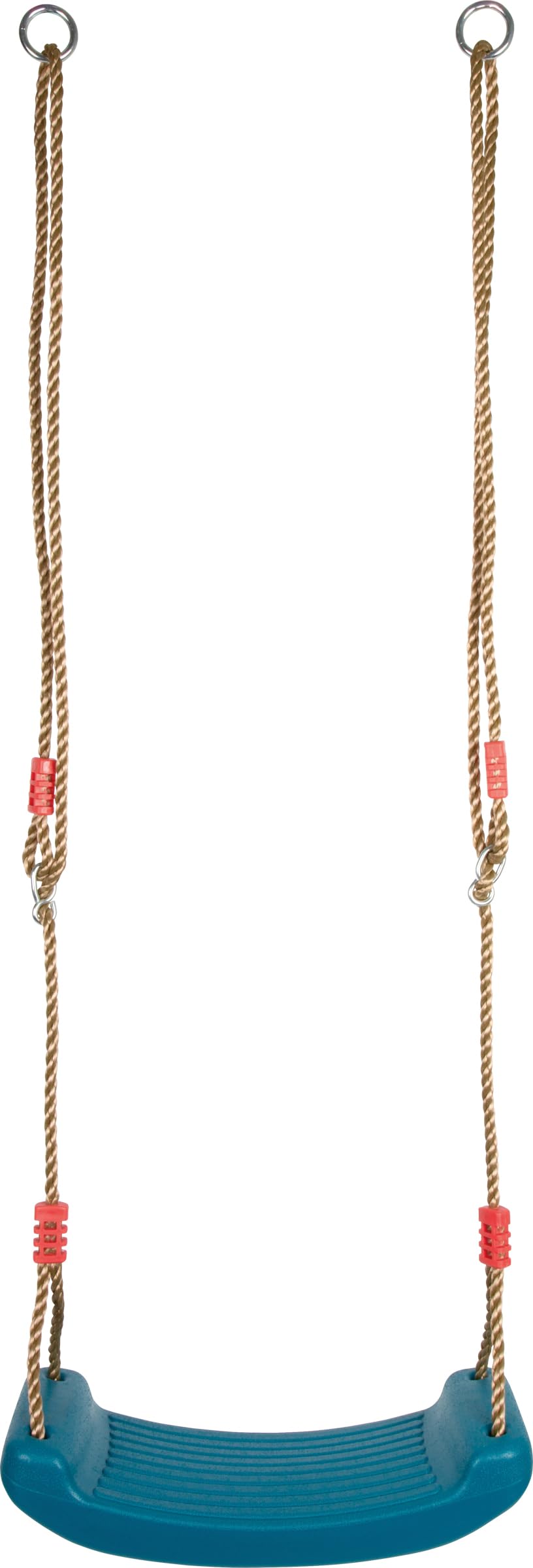 small foot Altalena blu, con sedile resistente alle intemperie e corde in plastica resistenti, regolabili in lunghezza, per bambini dai 3 anni, 12793