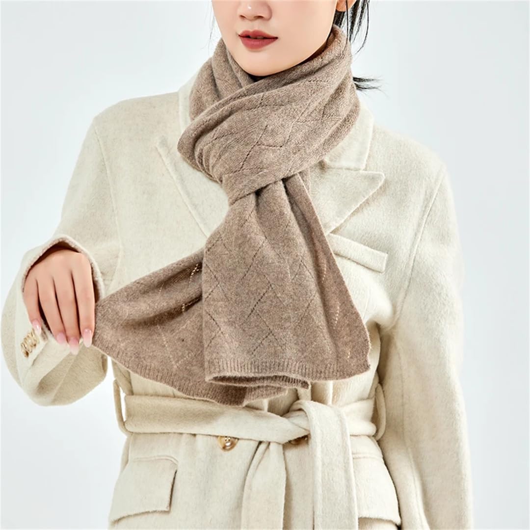 Lana Lavorato A Maglia Lungo Shalw Per Le Donne Inverno Morbido Caldo Cashmere Pashmina Bandana Sciarpe Avvolge Solido Hijab