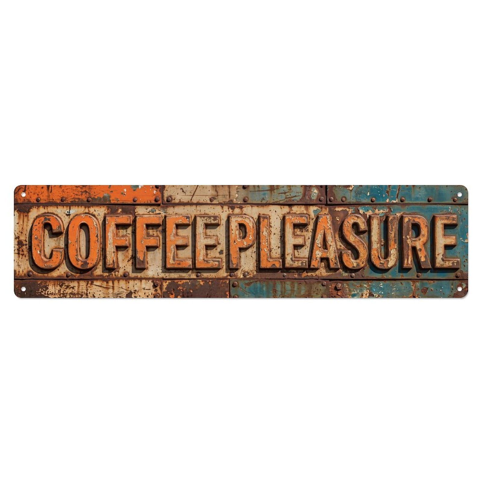 Coffee Pleasure Retro Metal Tin Sign
