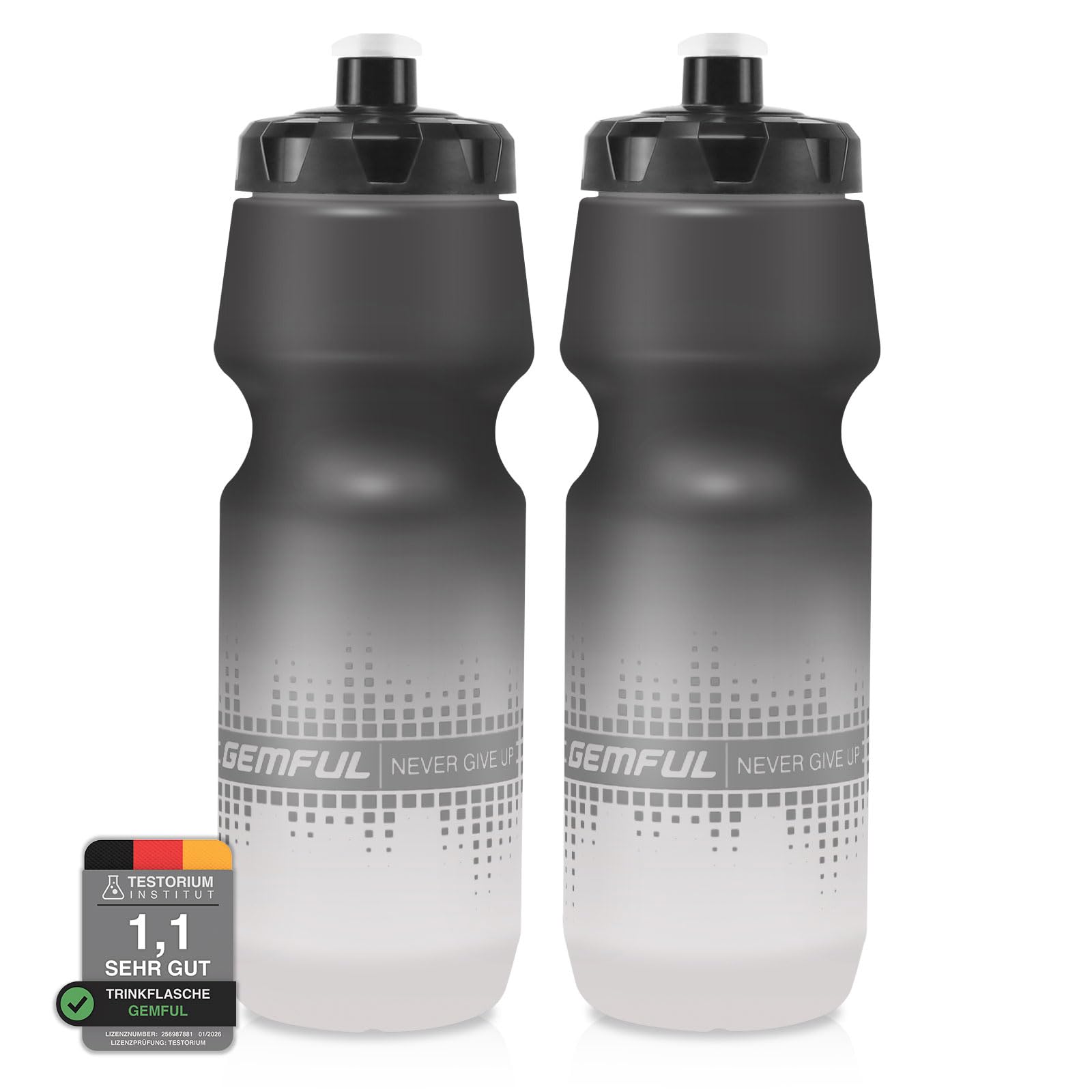 GEMFUL 750ml Trinkflasche Fahrrad 2er-Set Quetschbar Sport Trinkflasche | BPA-frei- Spülmaschinenfes geeignet zum Wandern,Radfahren, Schwimmen – Amazon Angebot