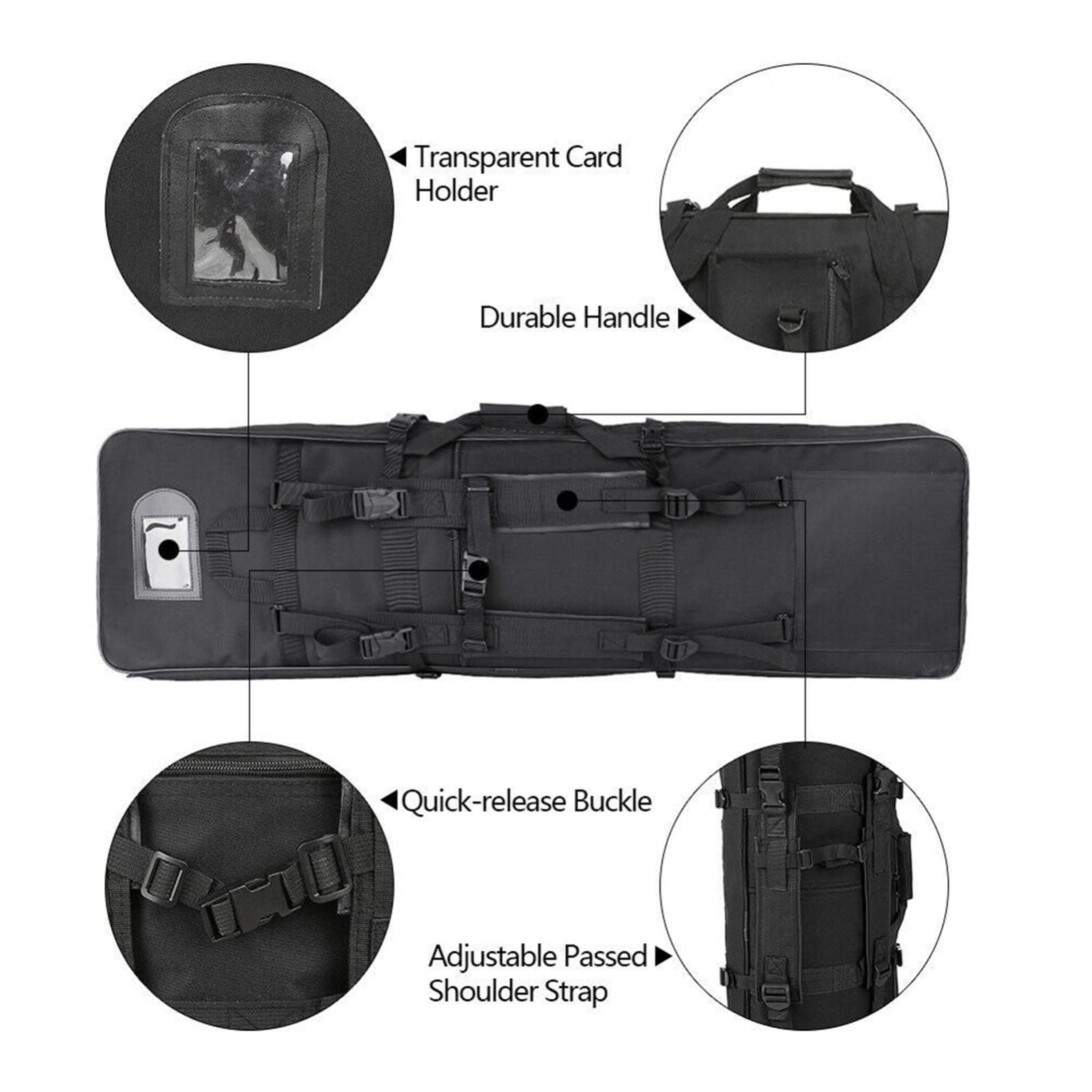 Funda para Rifles de Escopeta,85cm/100cm/120cm Funda Blanda para Pistolas Táctico,Airsoft Funda Escopeta Porta Caza,Bolsa Táctica para Fusil con Correa para el Hombro
