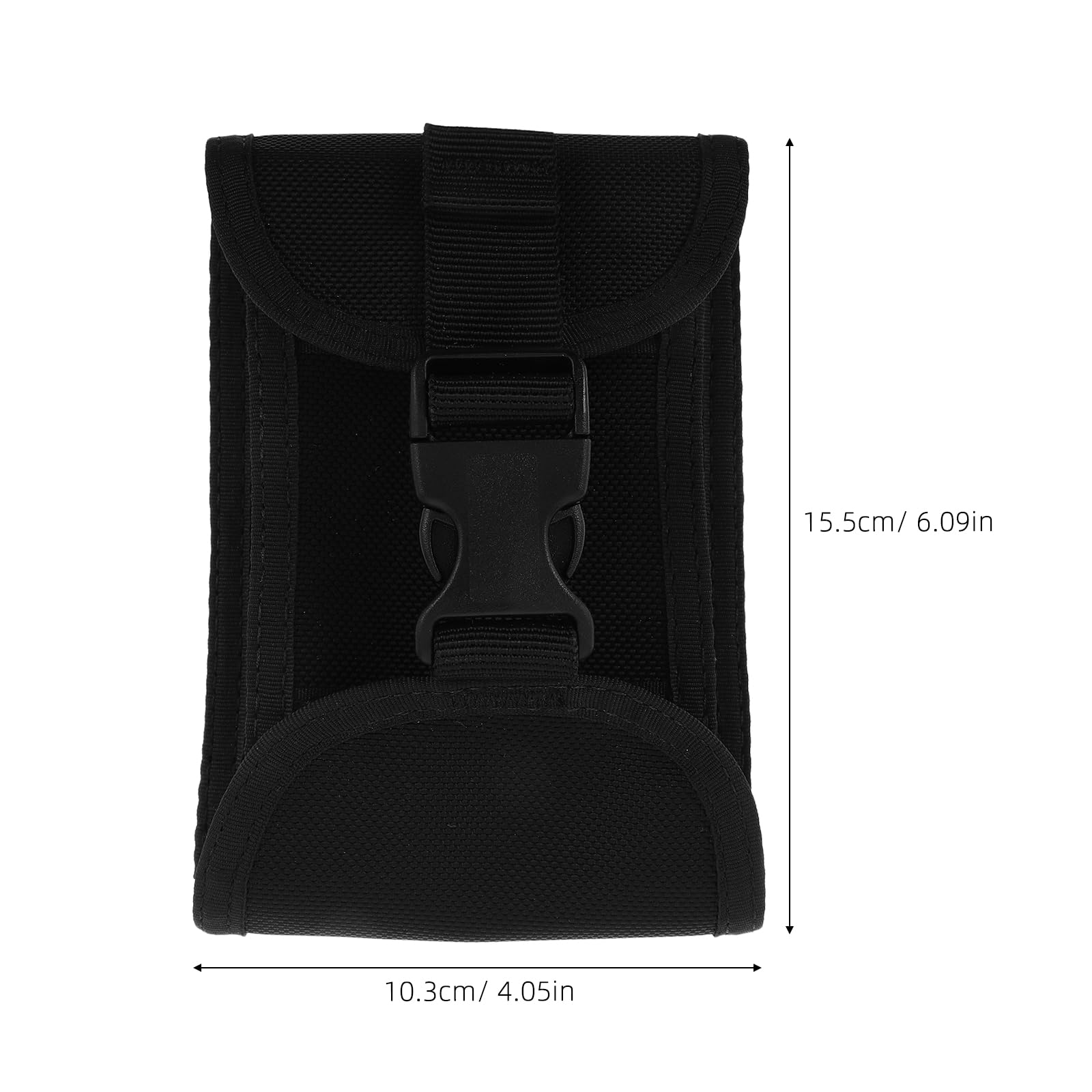 Pochette à Plombs de Plongée en Nylon Noir, Capacité 2-3 Kg, avec Double Fermeture Latérale Ajustable et Fixation Ceinture, Poche de Lestage Rotative pour Plongée Professionnelle