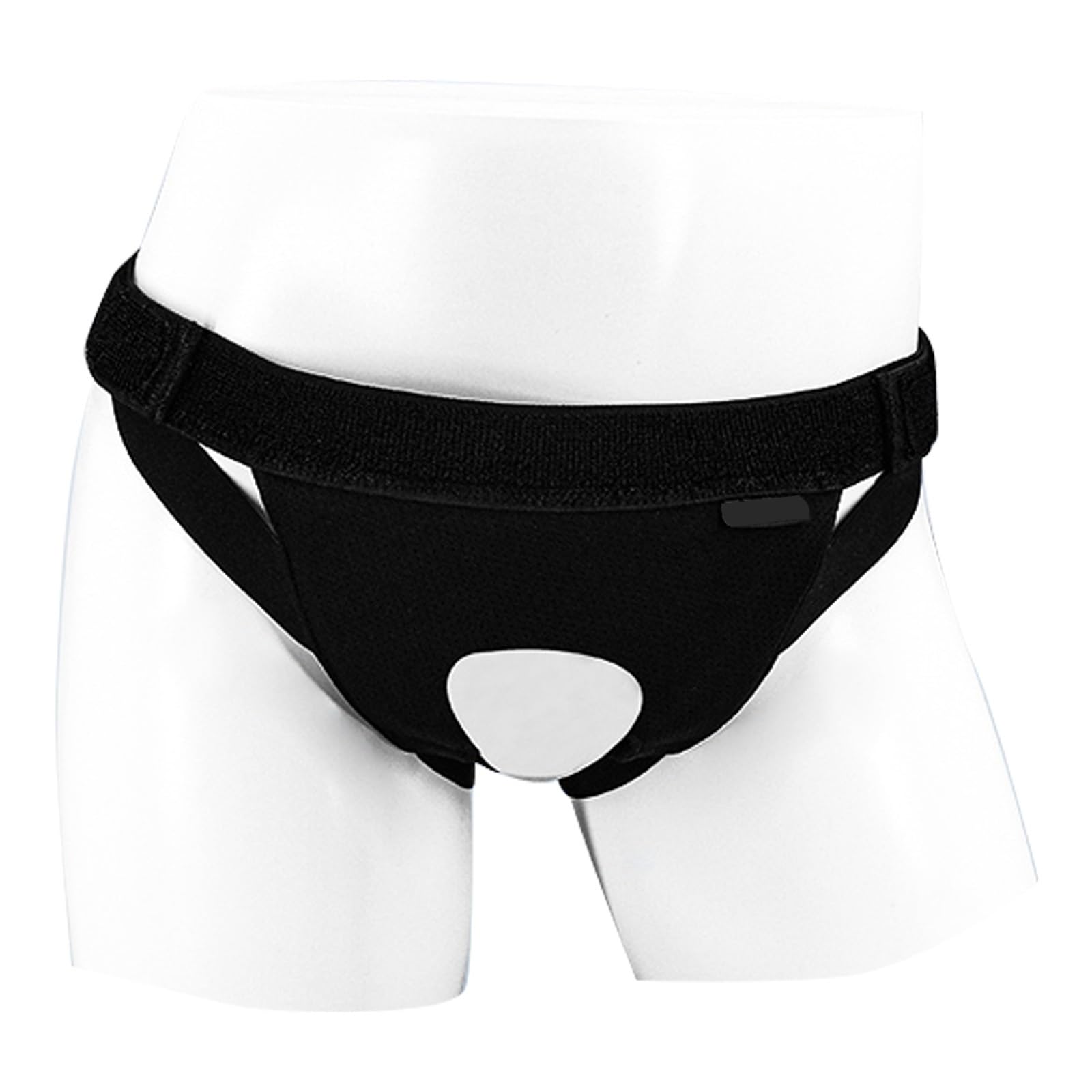 Cintura per Ernia Inguinale per Uomo | Mutande per Ernia Inguinale Uomo e Donna | Supporto Scrotale con Cinturino Regolabile in Vita | Adatto al Lato Sinistro e Destro(Black,Medium)