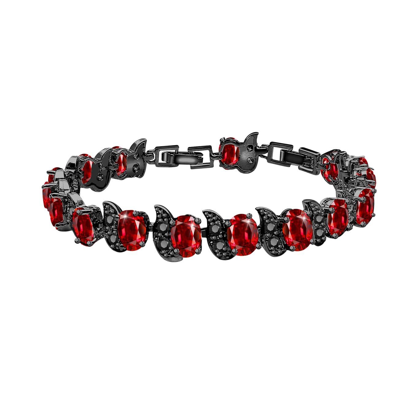 LMXXVJ Fashion Tennis Bracelet Created Emerald White Gold Plated Charm Bracelet Gifts Jewelry for Women