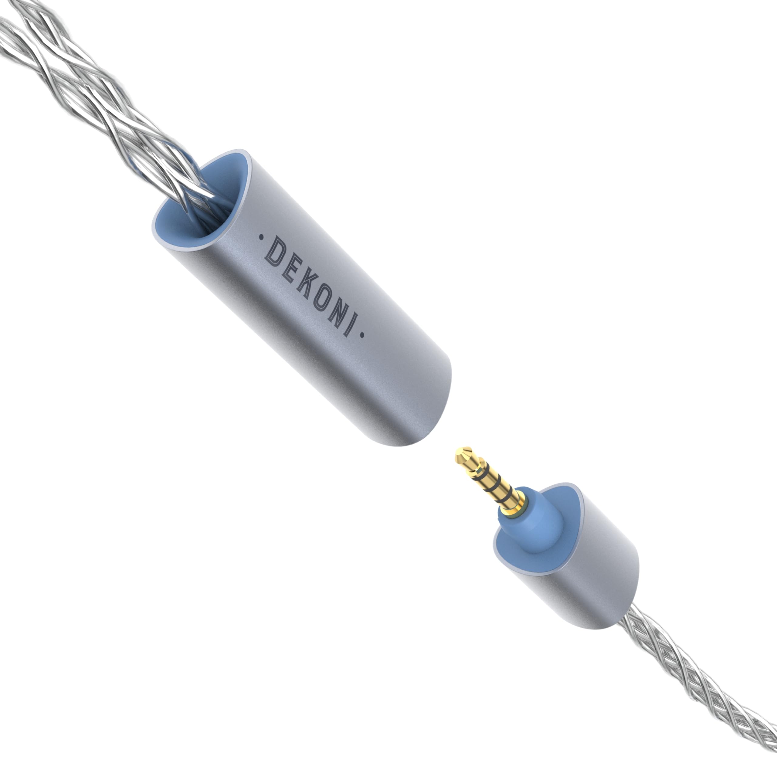 Dekoni Audio Ensemble - Cable modular para auriculares, compatible con auriculares Hifiman (trenzado plateado, 64 pulgadas)