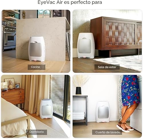 Miniatura 6 de EyeVac Air - Purificador de aire HEPA 2 en 1 y recogedor automático de vacío sin contacto, ultra rápido y potente, cubre 600 pies cuadrados,