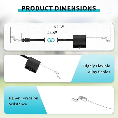Miniatura 2 de IDEASURE 532176556 Cable de control de zona de motor compatible con cortacésped autopropulsado Husqvarna Craftsman Poulan Troy-bilt de 21 pulgadas y