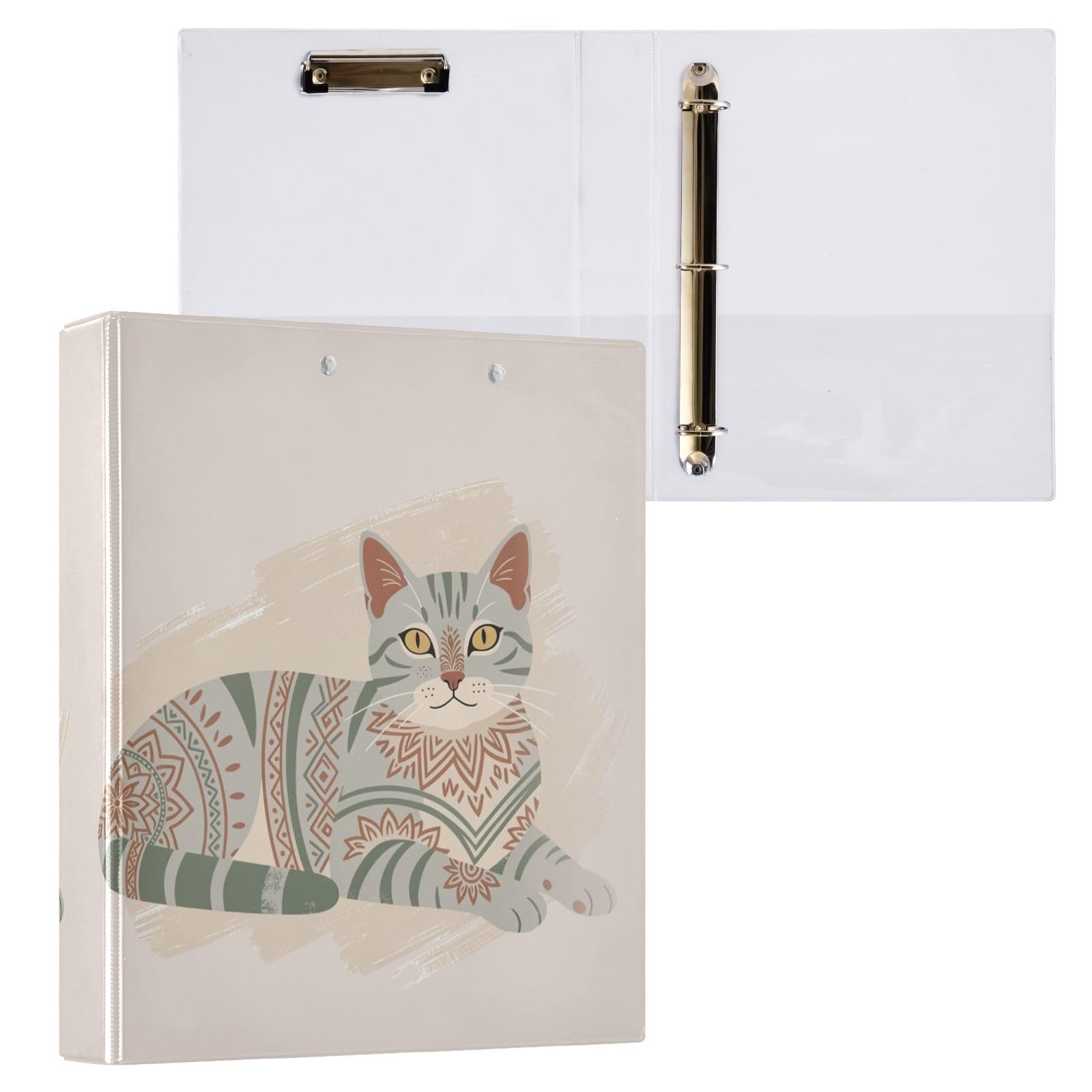 Raccoglitori da 1 e mezzo pollice per scuola carino gatto soriano