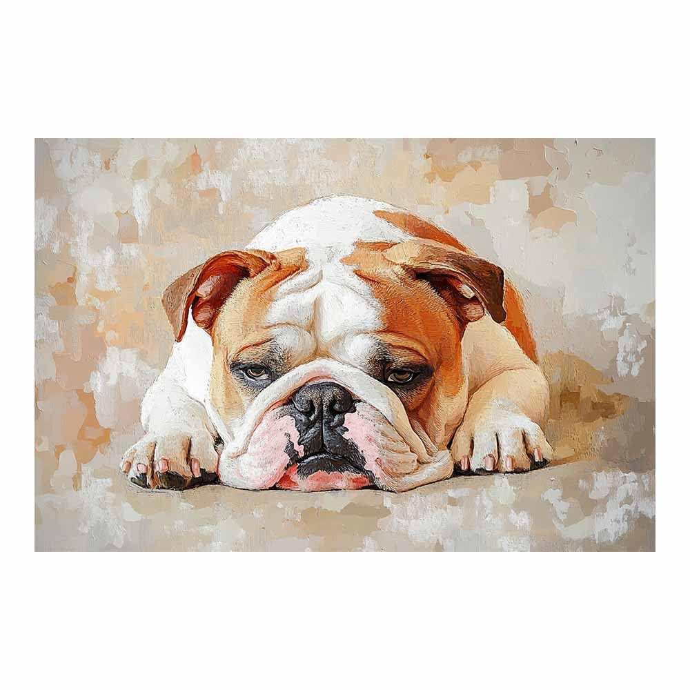 JOSUE Colourful Animal Canvas Wall Art Cute Painting Home Decor Wall Poster Print Wall Artwork Living Room Picture(Grey 91)-50x70cm Unframed