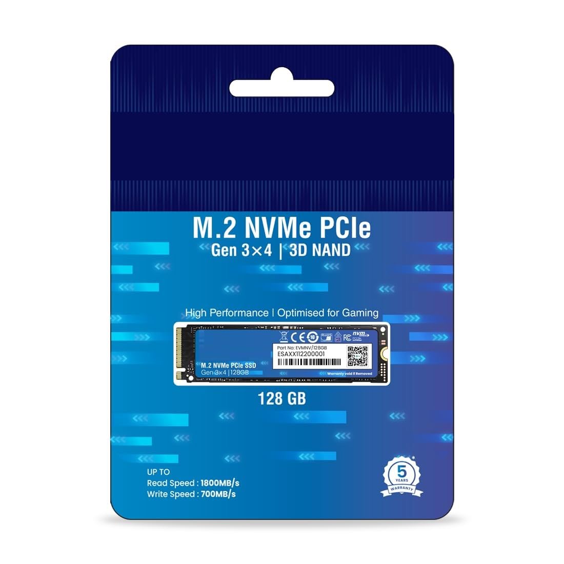 128GB NVMe M.2 SSD 2280 | PCIe Gen 3x4 Internal SSD | Up to 1800MB/s Read 700MB/s Write | Laptop Desktop Upgrade Storage | 5 Year Warranty-image-42