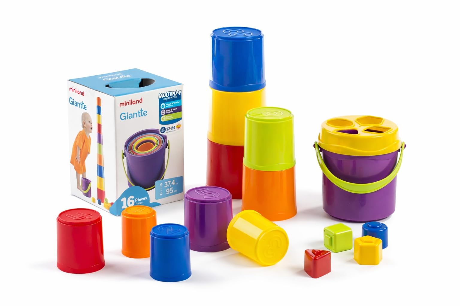 Amazon.com: Miniland Sorting & Stacking Toys, Montessori for 1