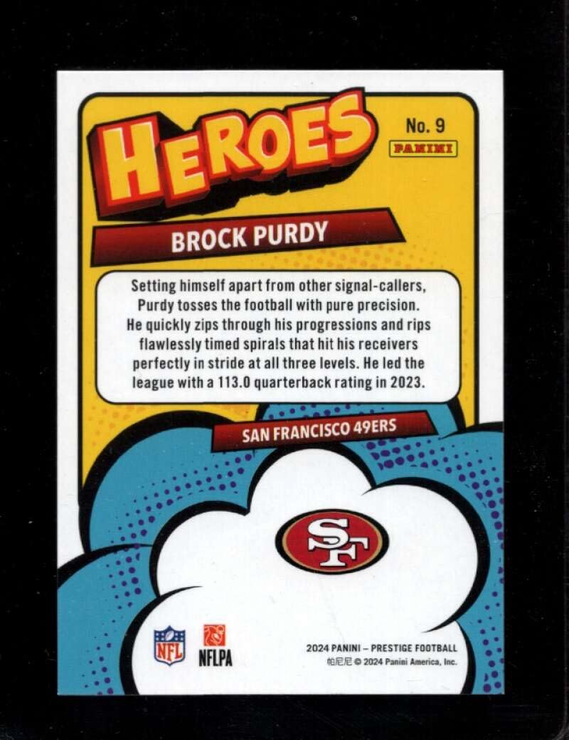 Amazon.com: 2024 PANINI PRESTIGE HEROES #9 BROCK PURDY NMMT 49ERS
