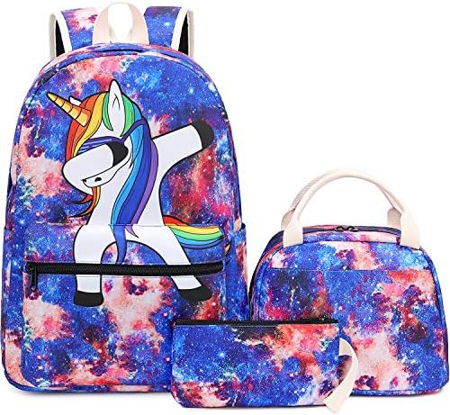 Backpack for School Girls Teens Bookbag Set Kids School Bag 15 inches Laptop Daypack (Red)