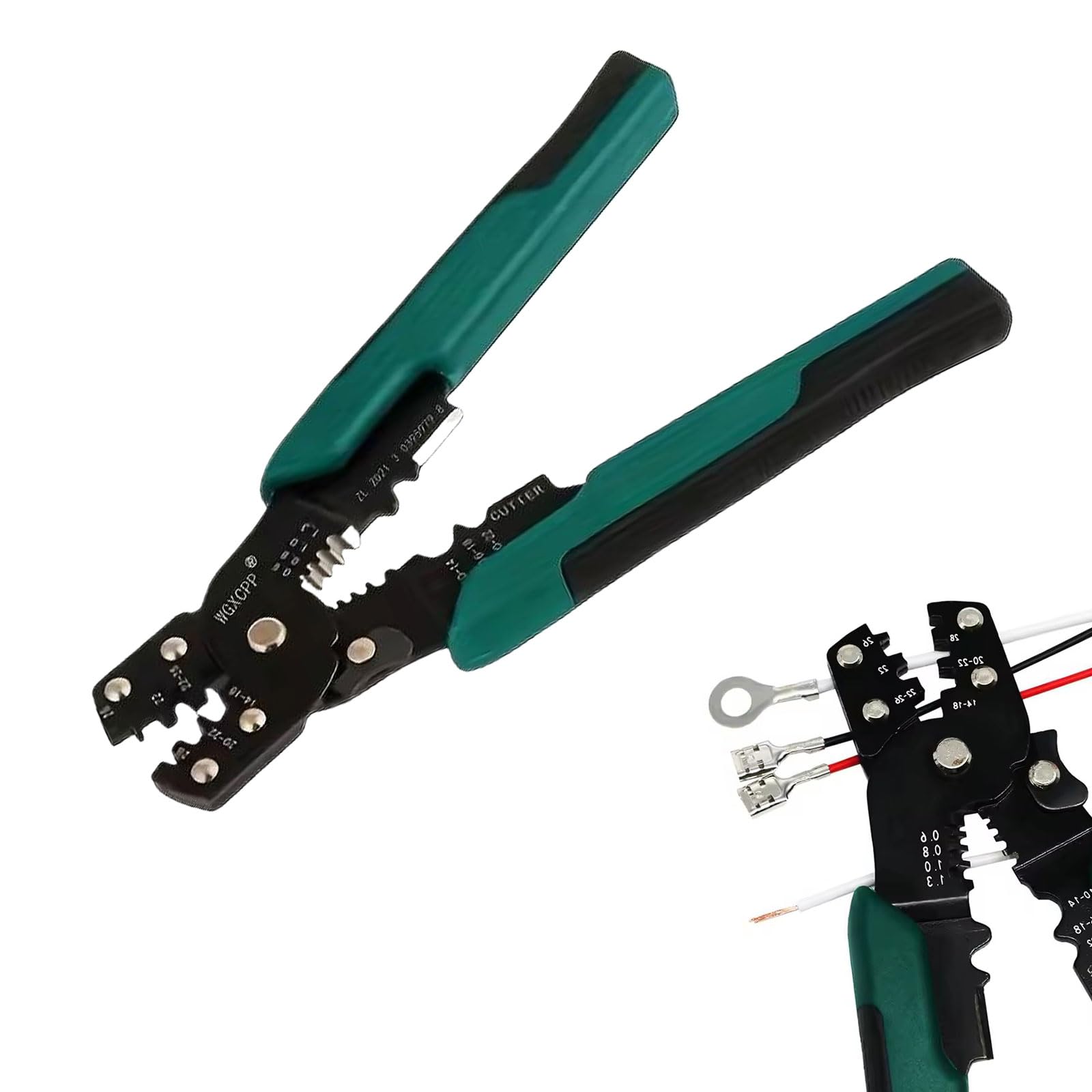 Pinza Crimpatrice per Connettori Elettrici, Attrezzo Crimpare Capicorda, Strumento Manutenzione Elettricista