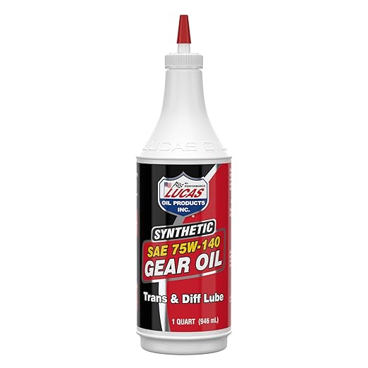 Lucas Oil 10121 SAE 75W-140 Synthetic Gear Oil/Transmission and Differential Lube - 1 Quart