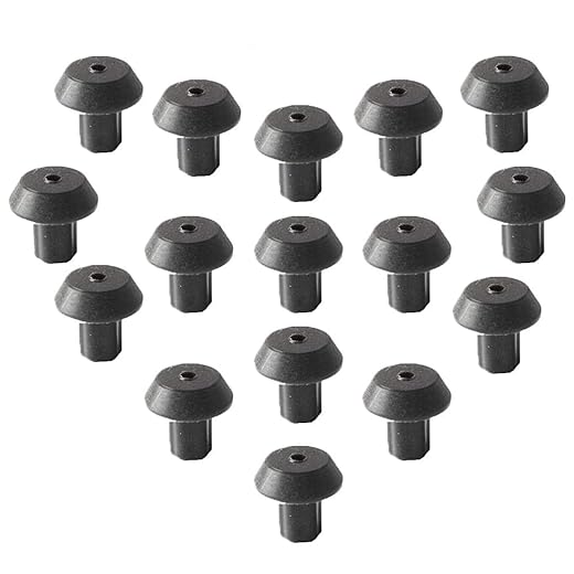 Pack of 16 WB2K101 Rubber Feet Gas Range Stovetop Grate Feet Replacement Compatible with G-E Ken-more Kitchen-aid, 3/16" Hole Gas Stove Top Cooktop Burner Grates Replaces WB02T10461 AP2622260 PS241358