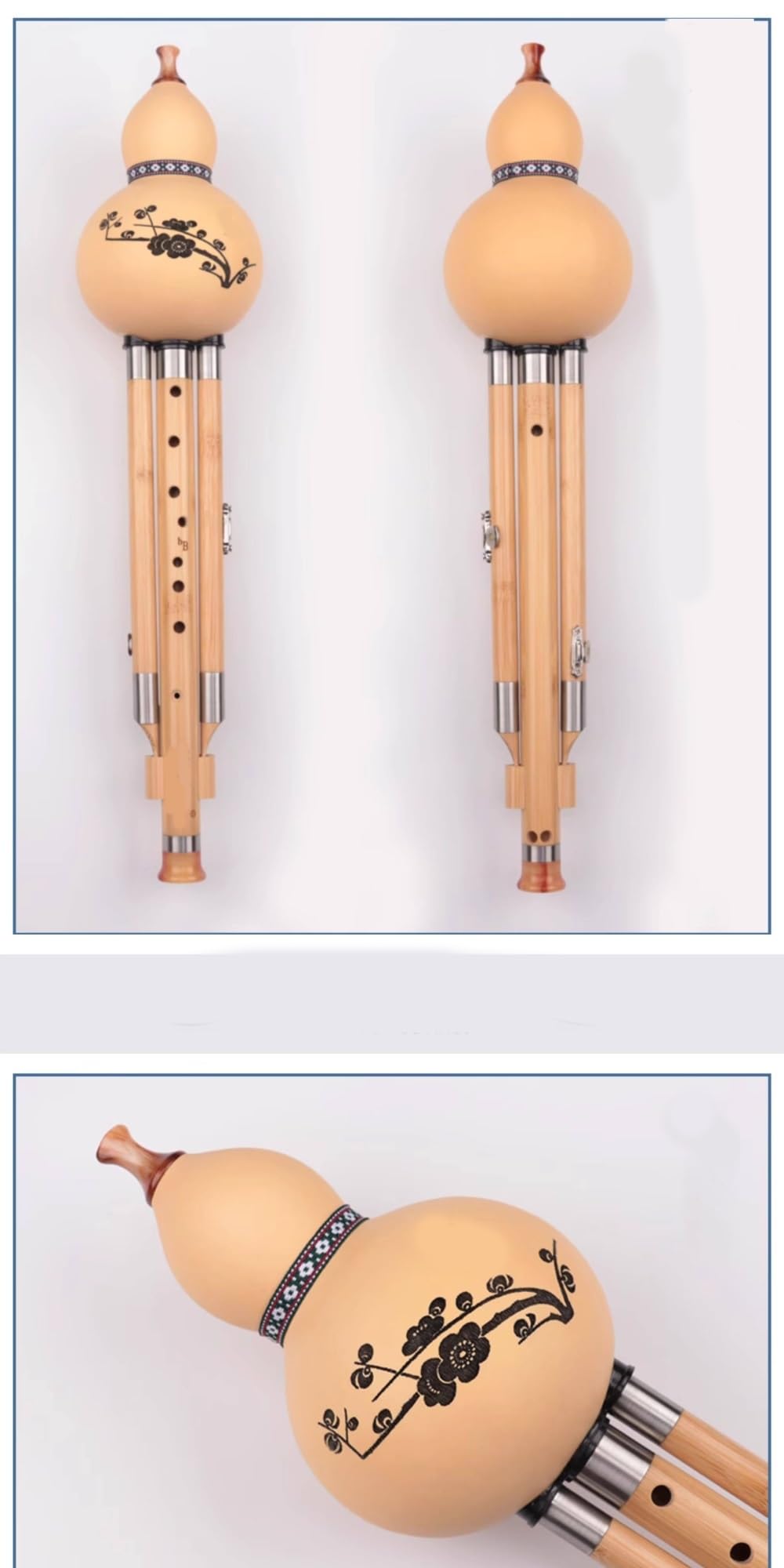 Flauta De Calabaza Profesional En Si Bemol 9 Agujeros Para Tocar Instrumentos Hulusi