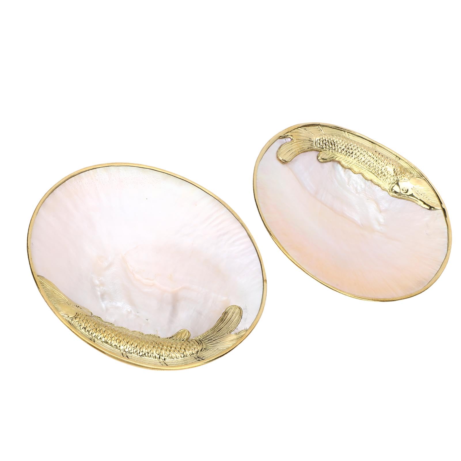 Plateau à Coquillages, Lot de 2 Plats à Bijoux élégants pour Exposer des Trésors, 12 Cm, Nacre