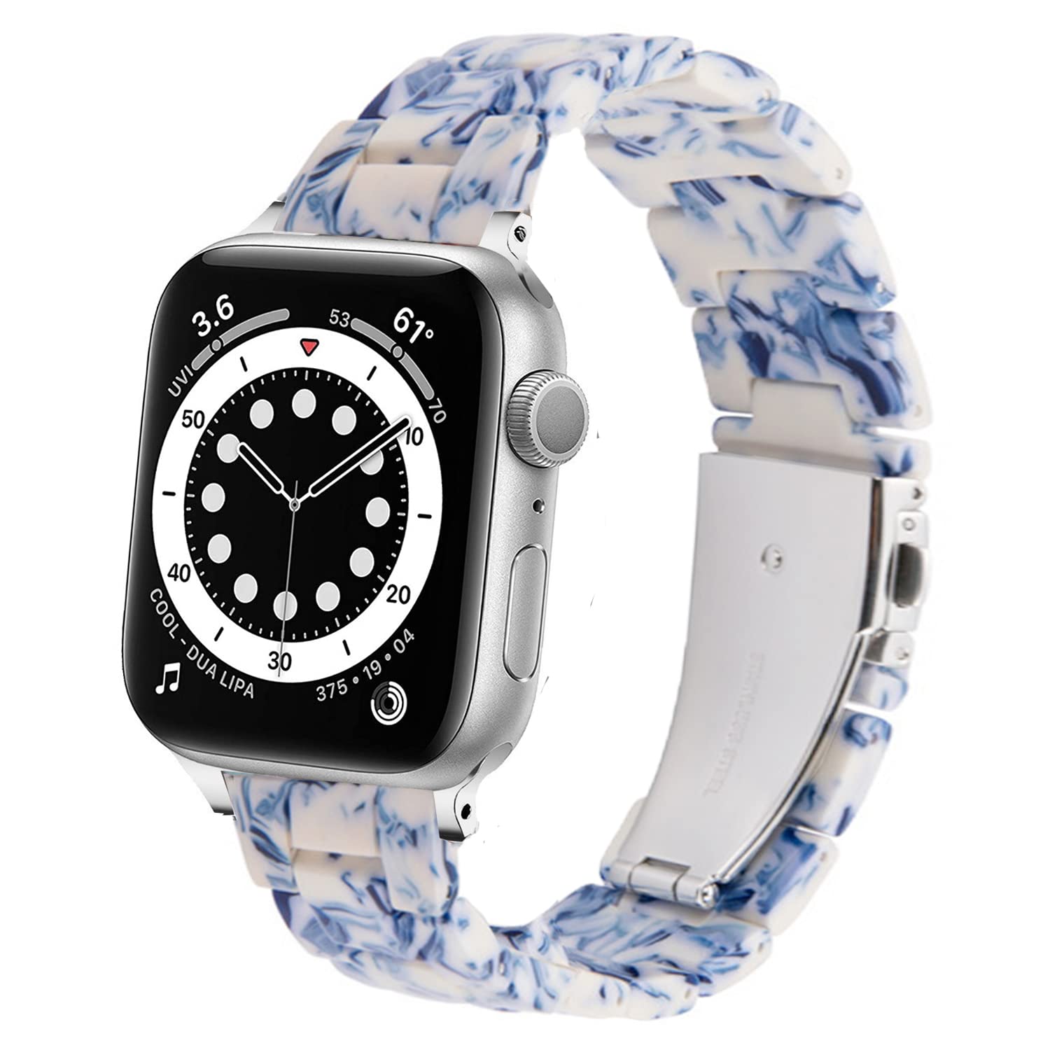 DEALELE Bands Compatible with Apple Watch 49mm 46mm 42mm 45mm 41mm 44mm 40mm 38mm, Colorful Resin Replacement Strap for iWatch Series 10/9 / 8/7 / 6/5