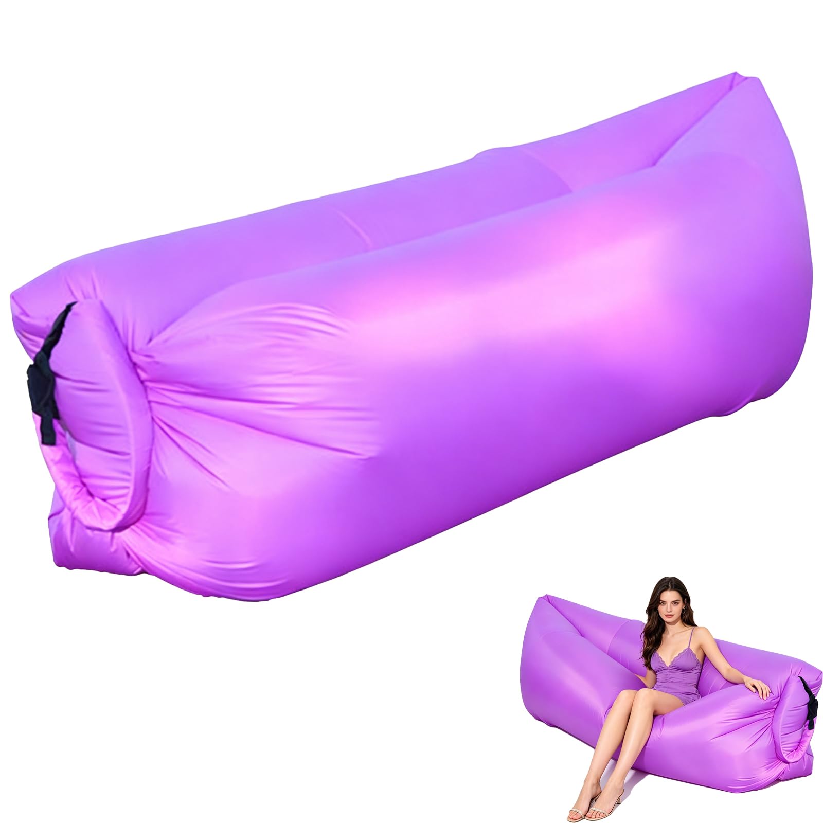 KFSCIP Inflatable Sofa, Blow Up Sofa, Camping sofa, Inflatable Couch, Portable Air S ofa Bed for Outdoor Camping, Beach Parties, Music Festivals, 1.8 x 0.7 Metres When Flat, Inflates to 1.4 Metres ๏ปฟ