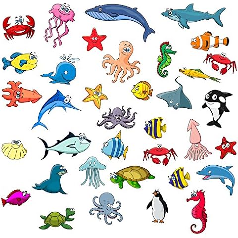Children's Sealife Bathroom Wall Stickers Cover