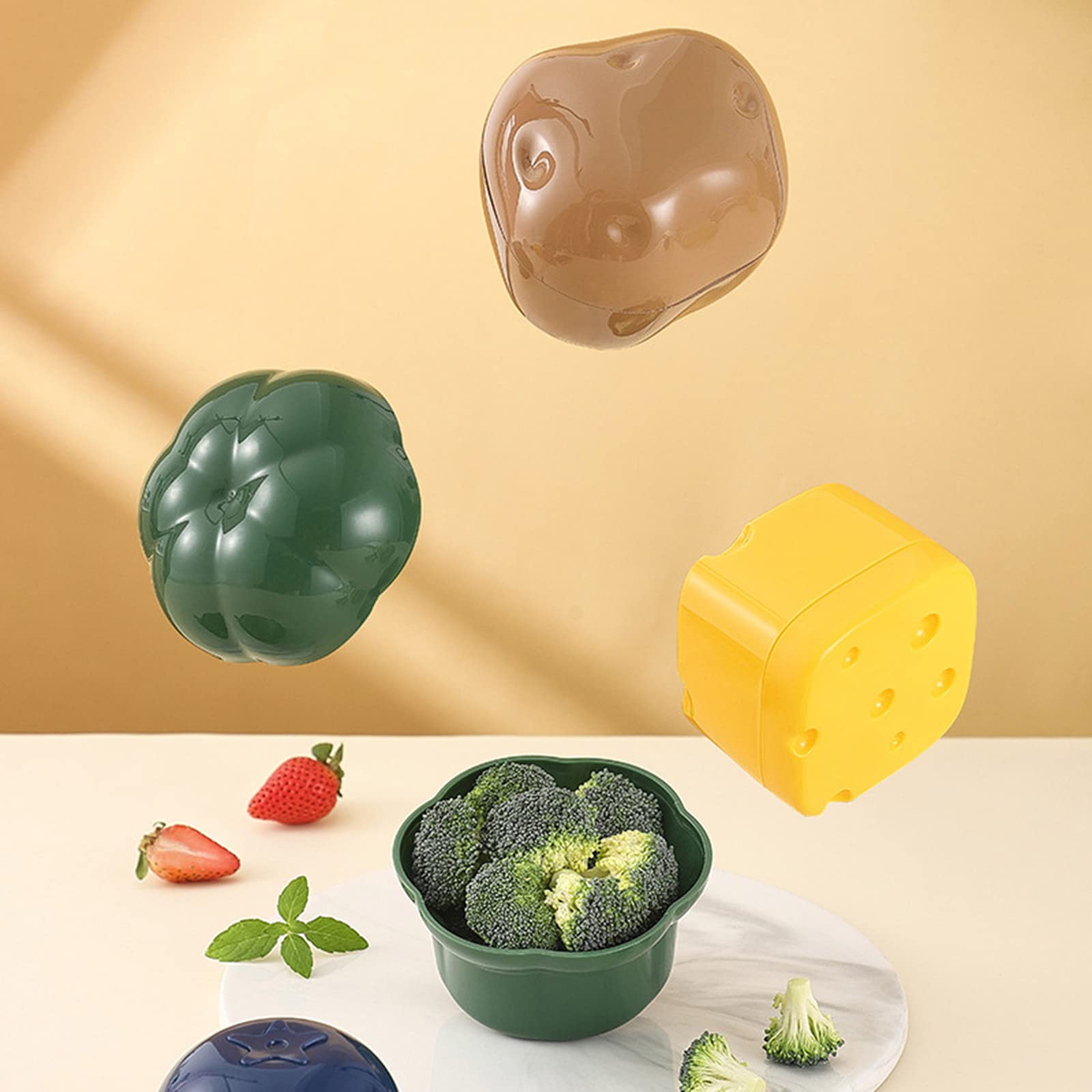 Amazon｜Xzmzbxzb 果物と野菜の形をしたセーバー レモンとグリーンの