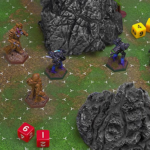 Stratagem 6' X 4' Open Field Grass Terrain Neoprene Tabletop Battlemat With 1.25" Hex Grid And Carrying Case #TOP3