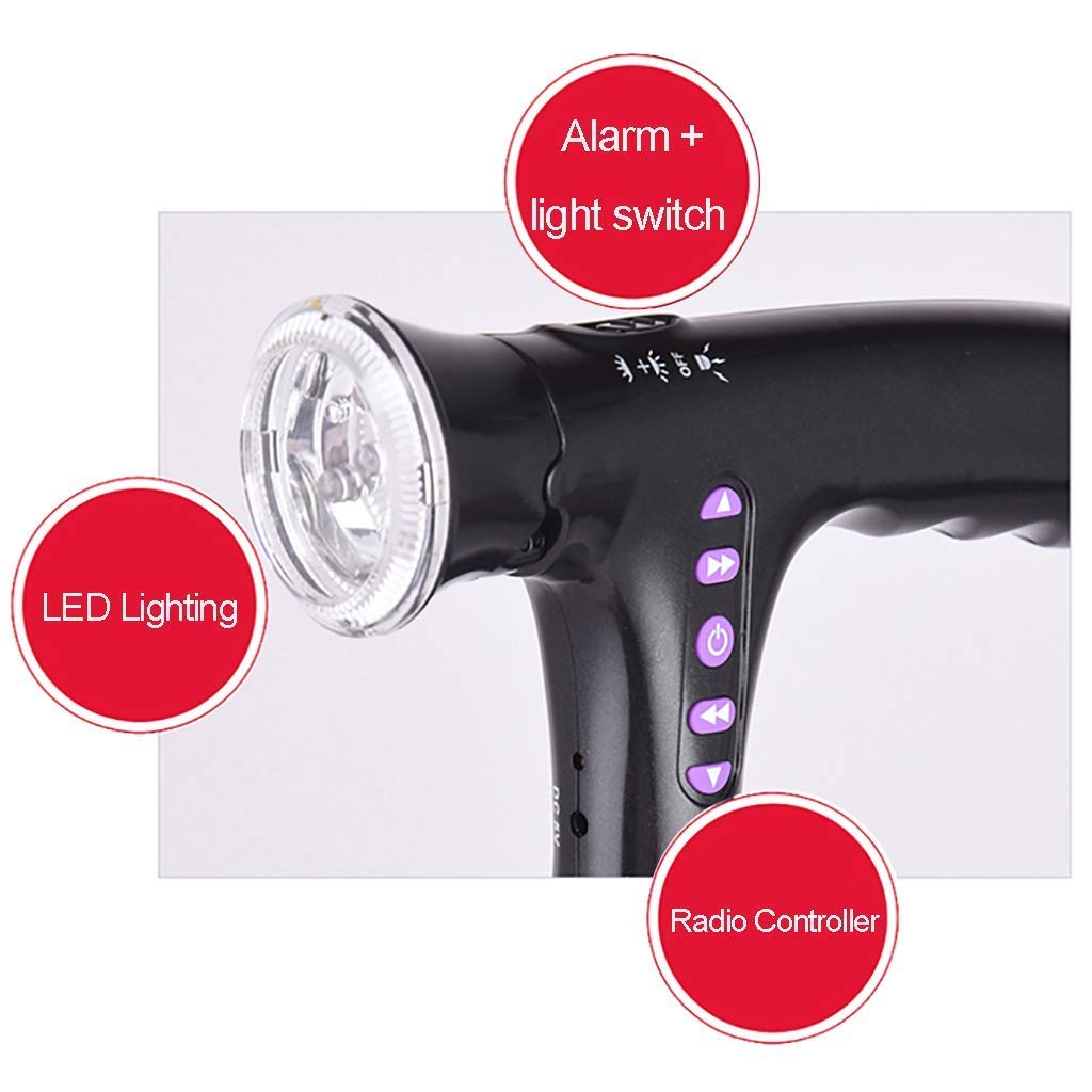 Bastón Plegable para Caminar con luz LED y botón de Alarma, Ligero, Plegable, portátil, Ajustable, para Hombres, Mujeres, Ancianos, muletas Times