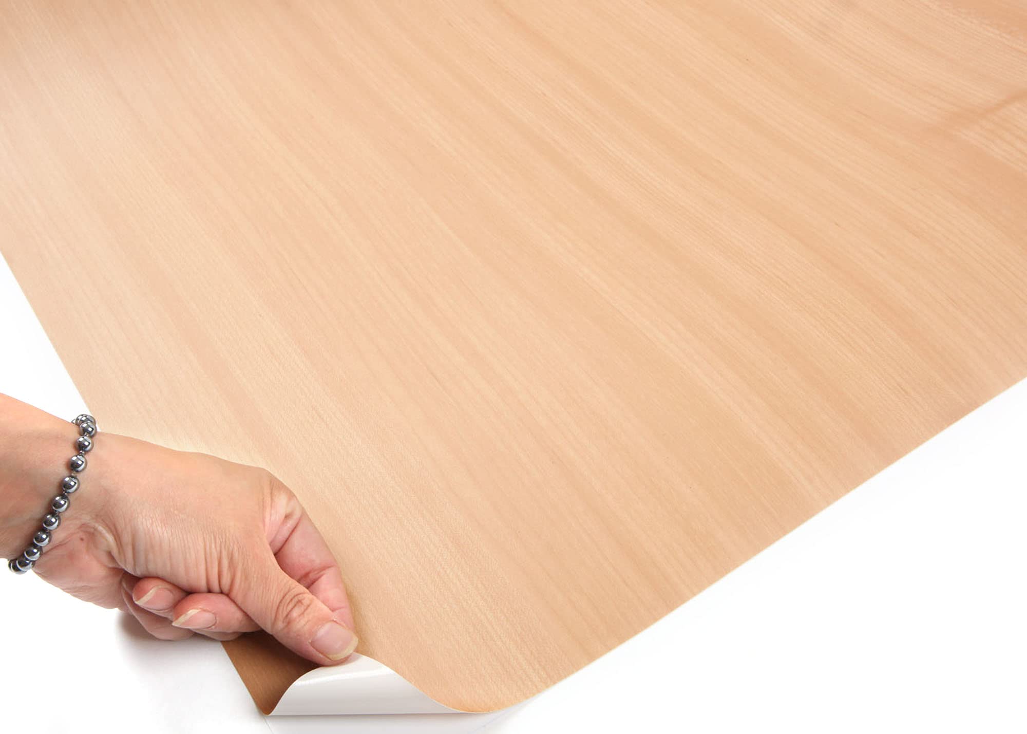 ROSEROSA Papel pintado autoadhesivo de madera de PVC para despegar y pegar, revestimiento de estante superior de arce, (WD326: 2.00 pies x 6.56 pies)