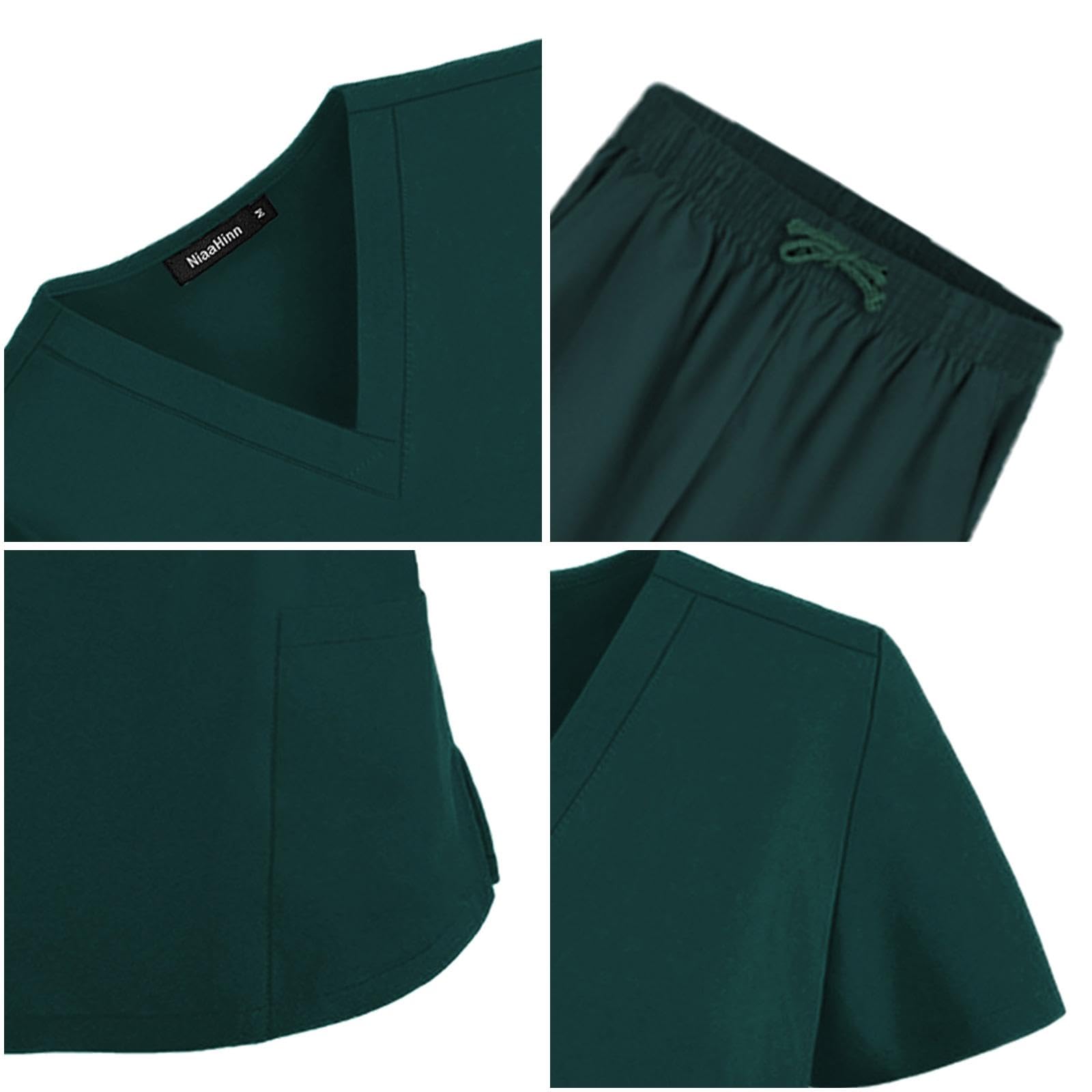 rockible Las mujeres friegan los uniformes de la ropa de trabajo de la manga corta friegan el sistema para el peluquero del animal doméstico del centro de, Verde, SG